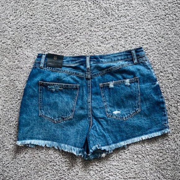 Super High Rise Distressed Cut-off Shorts House of Harlow 1960 size 30 - Picture 2 of 4